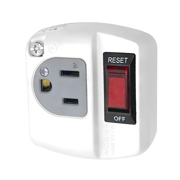 WeiTien 威電 過載斷電分接式插座 1開1座3孔 阻燃防火PC料  63mm  白色  1個