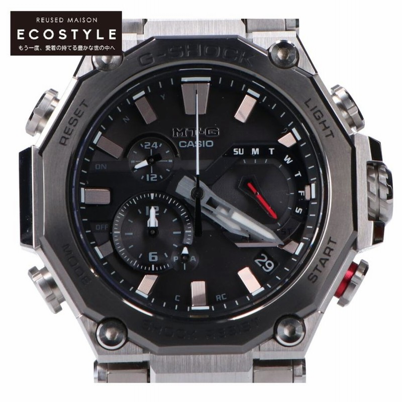 カシオ G-SHOCK MTG-B2000D-1AJF シルバー 電波ソーラー 新品同様 G-SHOCK ジーショック MTG-B2000D-1AJF MT-G MTG-B2000