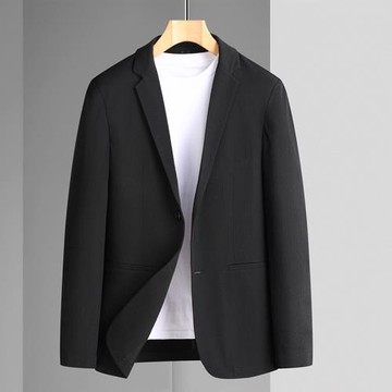 西蒙品質優選春秋季免燙商務休閑西服外套男中青年兩粒扣單西男士