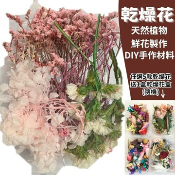 【A-ONE】天然乾燥花 粉白黛綠 浮游花 蠟燭 花藝材料包 蠟燭 乾花 居家裝飾 花材盒 A09