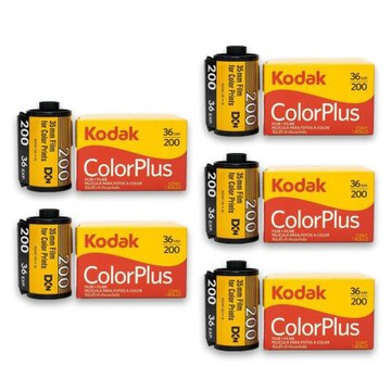 【Kodak 柯達】Kodak柯達底片 ColorPlus 200 135底片 36張 底片 彩色負片(五入組)