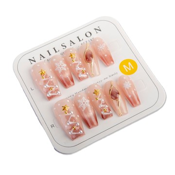 3d 按壓指甲 手工製作獨特的假指甲