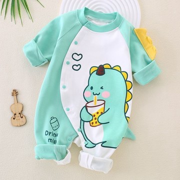 ⭐桃園出貨🔥新生嬰兒衣服春秋純棉A類長袖連身衣男女寶寶冷氣服睡衣哈衣夏