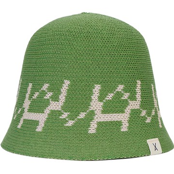 VARZAR 數位標誌緹花夏季漁夫帽  綠色  均碼