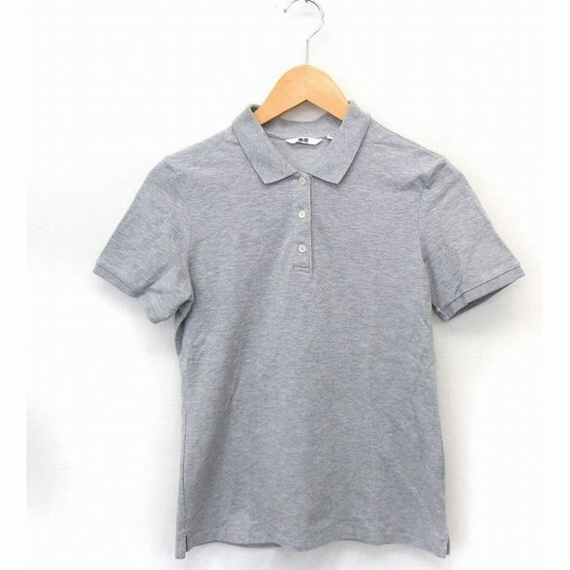 中古 ユニクロ Uniqlo ポロシャツ 半袖 無地 シンプル コットン 綿 L グレー 灰 Ft43 レディース ベクトル 古着 通販 Lineポイント最大0 5 Get Lineショッピング