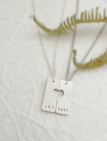 可刻字【戀戀情深】情人對鍊/閨密對鍊/純銀對鍊/原創