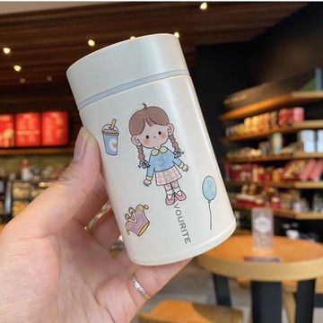 便攜迷你保溫杯女士小巧可愛燜燒杯磨砂簡約水杯學生網紅ins杯子