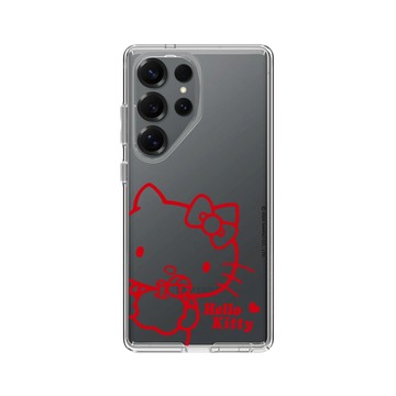 Galaxy S25 Ultra Clear 透明 - 三麗鷗-Hello Kitty - 簡約系列-蘋果咬一口