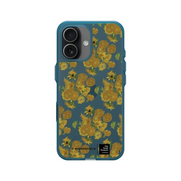iPhone 17 Clear (相機按鈕) 夜幕藍 - Van Gogh Museum - 向日葵 - 重複圖案