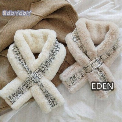 ファーマフラー スヌード フェイクファーマフラー レディース ネックウォーマー ティペット あったか 秋 冬 防寒 小顔 コーデ レース ふわふわ もこもこ 可愛い 通販 Lineポイント最大get Lineショッピング