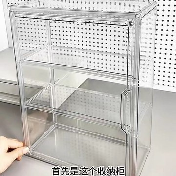 【全店折扣 限時下殺】亞克力展示櫃透明磁吸多層手辦玩偶大容量收納櫃立牌吧唧展示櫃公仔展示櫃盒 防塵收納  展示盒