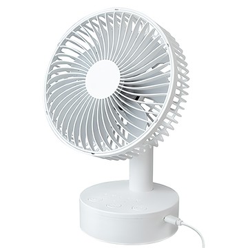 aibo 自動擺頭靜音大風量USB風扇 可定時 6吋 - 涼夏必備，廣角送風，四檔風速  USB-FAN-AB233  白色