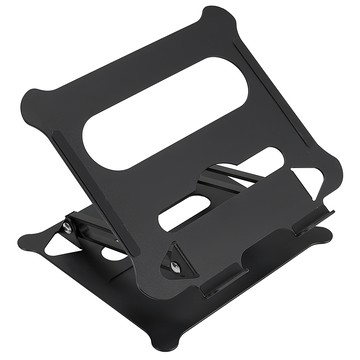 鋁合金可調式電腦支架 Hollow結構設計增強熱氣流  黑色  1個