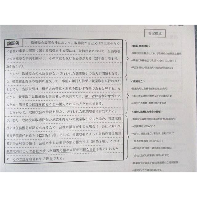 UV02-043 CPA会計学院 公認会計士講座 企業法 論文対策集 会社法条文解説 2022年合格目標 未使用品 計2冊 43M4D