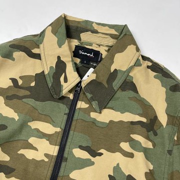 美潮老OG 西海岸diamand鉆石迷彩拉鏈街頭秋冬滑板翻領夾克外套男