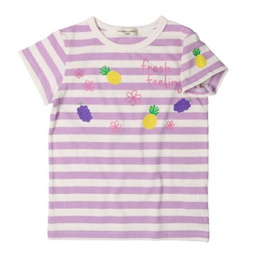 akachan honpo - T恤-水果-紫色