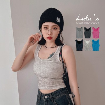 出清特價/U領暈染背心６色【A01240335】