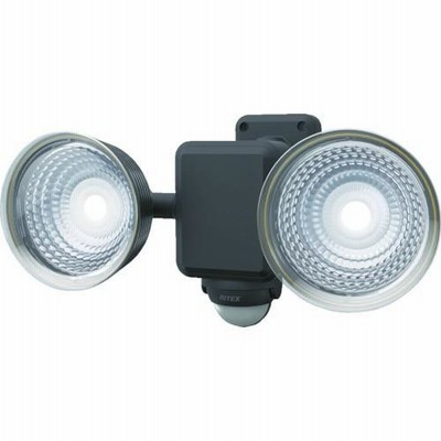 ムサシ　１．３Ｗ×２灯　フリーアーム式ＬＥＤソーラーセンサーライト（S25L）