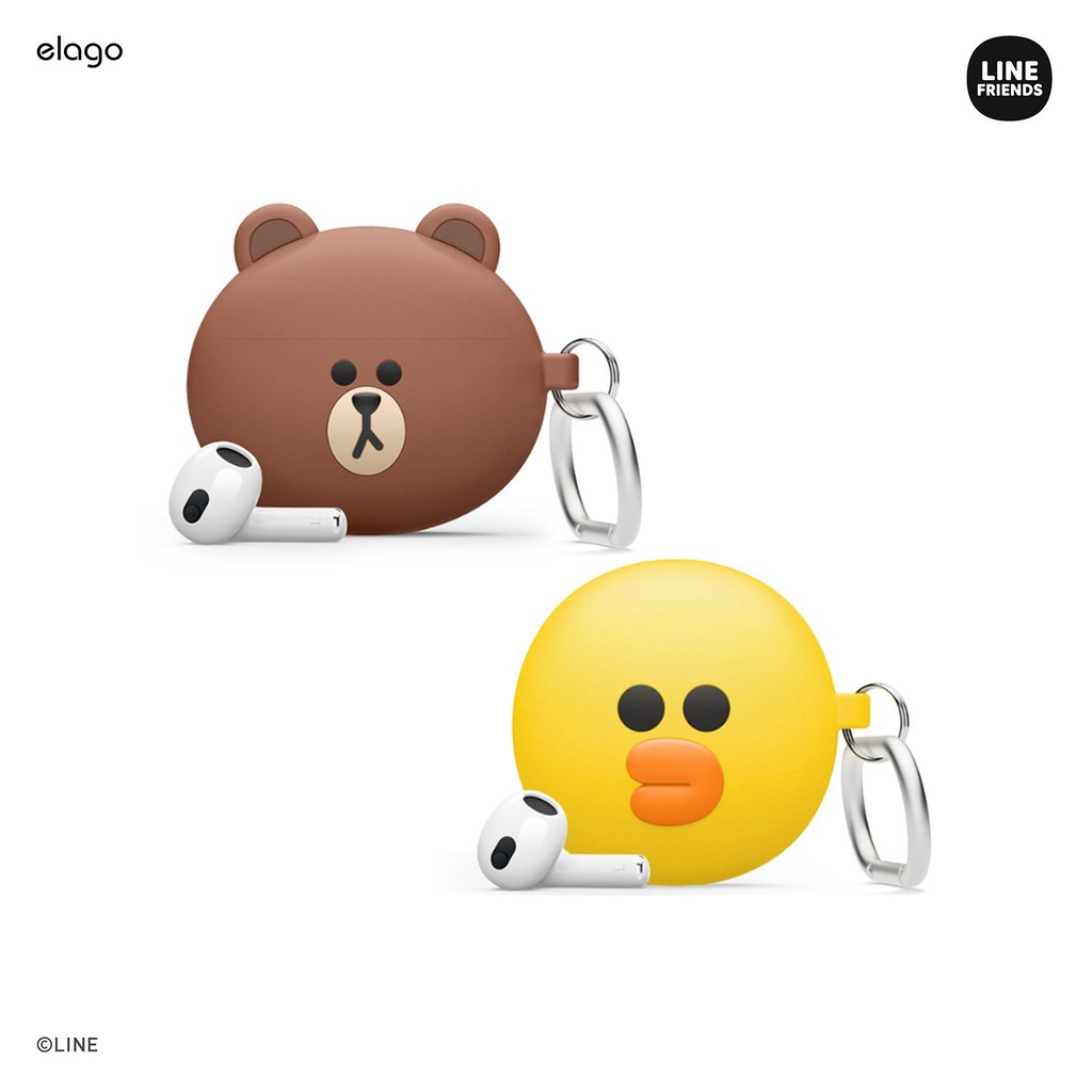 elago] 官方聯名LINE Friends AirPods 保護殼(適用AirPods 3)推薦