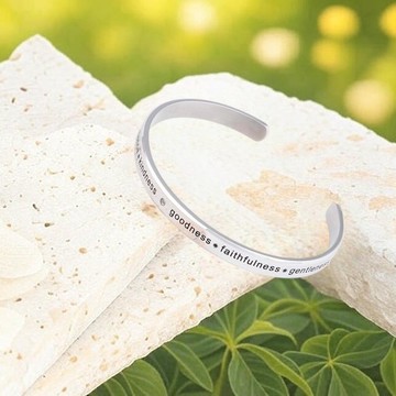 【信念守護】聖經祝福刻字手環 | 永恆光輝 - 心之印記