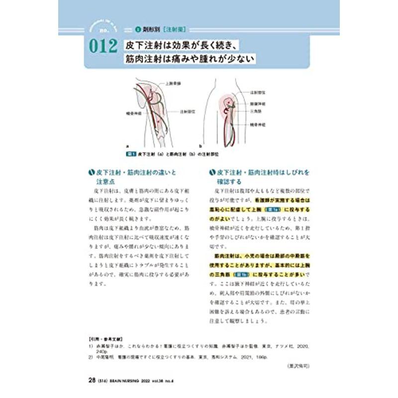 ブレインナーシング 2022年4号(第38巻4号)特集:脳神経ナースが薬剤投与・服薬管理で知っておくべき100のこと