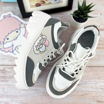 Paidal x Little Twin Stars 雙星仙子 雲朵齒輪鞋鬆糕鞋-灰