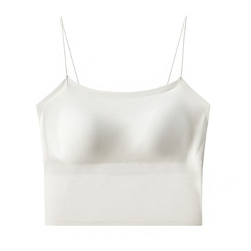 【Amhome】無痕涼感固定杯吊帶內衣帶胸墊內搭外穿美背BRATOP# 122773(現貨+預購)