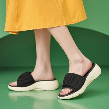 【LN】現+預  簡單寬帶厚底輕便防滑一字涼拖(拖鞋/輕鬆/休閒鞋)