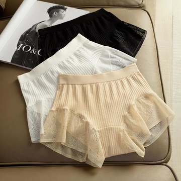 真絲內襠 柔潤桑蠶絲女士防走光安全褲平角褲彈力莫代爾薄夏新款