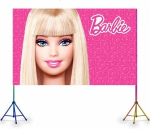 Barbie Vak Banner Color：Barbi Poster、Pink Banner、バービー