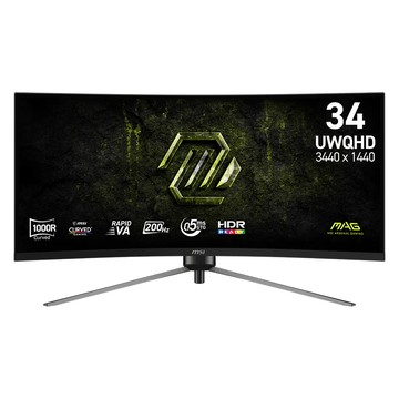 MSI MAG 345CQRF E20 曲面電競螢幕 (34型/3440*1440/HDR/21:9/200Hz/0.5ms/VA/HDMI/曲面/2K)