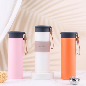 日式保溫杯女士ins高顏值304不銹鋼情侶簡約學生泡茶杯商務水杯子