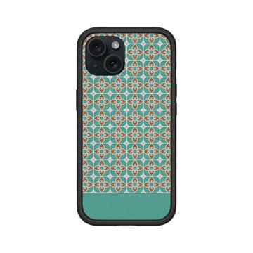 iPhone 15 Mod NX 黑 - 老屋顏 Old House Face - 經典鐵窗花 - 綠