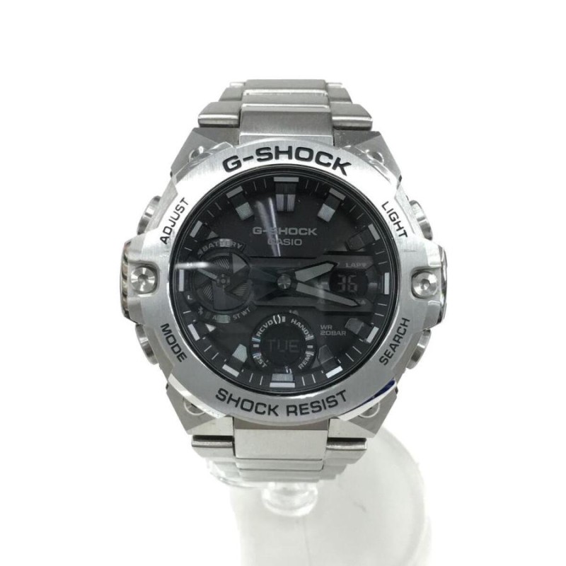 CASIO◇ソーラー腕時計_G-SHOCK/アナログ/ステンレス/BLK | LINEショッピング