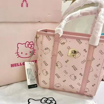 2025新款Hellokitty單肩斜挎托特包可愛少女心凱蒂貓包包菜籃子包