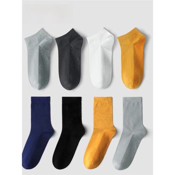 襪子男中筒石墨烯抗菌防臭襪子男棉襪透氣吸汗春夏純色男士短襪