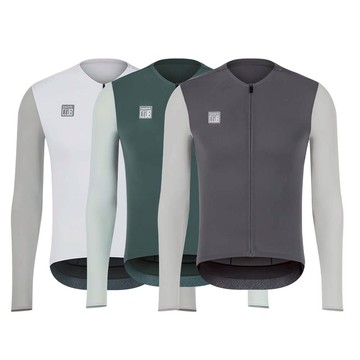 Santic 男士騎行服專業透氣速乾薄款防曬長袖運動自行車上衣 WM24C01173