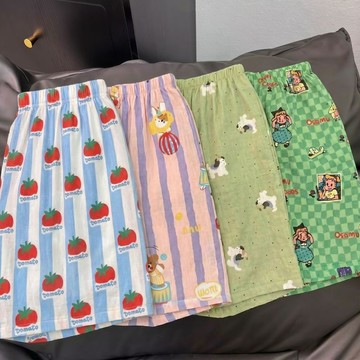 可可裡👛睡褲 大碼 雲朵 寬鬆女短褲夏春秋季款休閒 家居褲可外穿遛彎神褲
