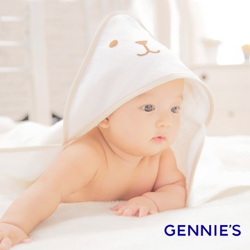 Gennies奇妮 純棉寶寶雙面包巾(米白BE65)