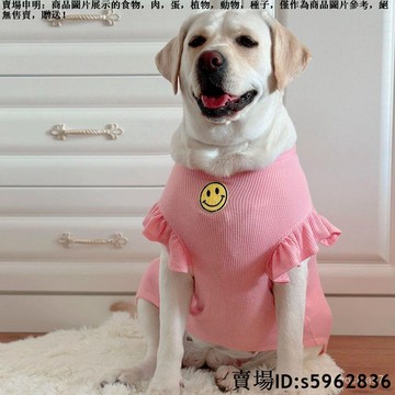 【台灣免運】狗狗衣服大型犬薄款拉布拉多金毛甜美衣服無袖夏季防掉毛衣服