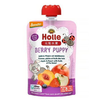 Holle 禾樂純境 元氣水果果泥 甜桃汪汪 100g 寶寶副食品  1包