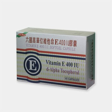 【買4送1】六鵬 高單位維他命E 400IU 膠囊 (40顆)
