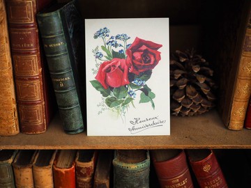 法國百年花卉 復刻版明信片 B款