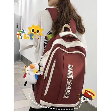 kmr高中生書包女生初中生韓版ins風大容量背包小學生大學生雙肩包