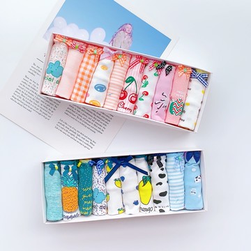 10條裝女士內褲女士印花內褲低腰學生可愛提臀卡通少女三角褲