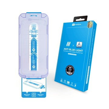 【台灣hoda】德國萊因認證 抗藍光玻璃保護貼 iPhone 16 系列 附無塵太空艙