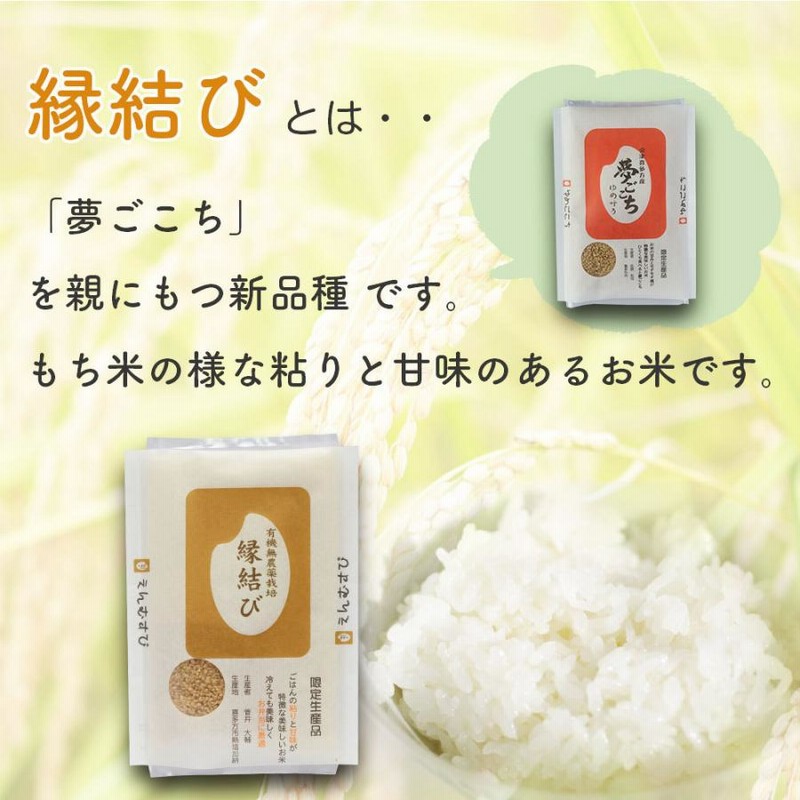 玄米 分づき米 25kgパック 会津産 縁結び 有機無農薬栽培 送料