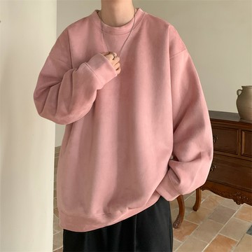 莫蘭迪色！日系麂皮絨長t / 男女皆可穿 / 360g高磅數 / 大學t / 寬鬆落肩oversize / 8色 / M-4XL【QTJBYJP002】