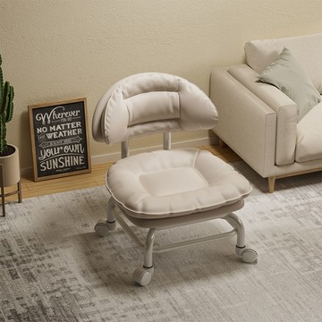 免運/快速出貨 ins風家用萬向輪滑輪小凳子帶輪旋轉矮凳兒童板凳懶人圓凳靠背椅