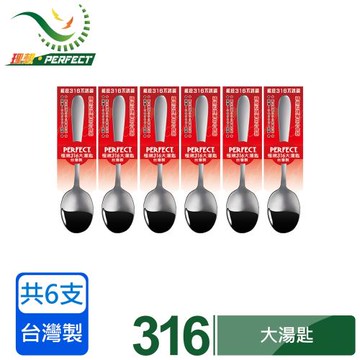 【PERFECT 理想】極緻316湯匙大 6入組